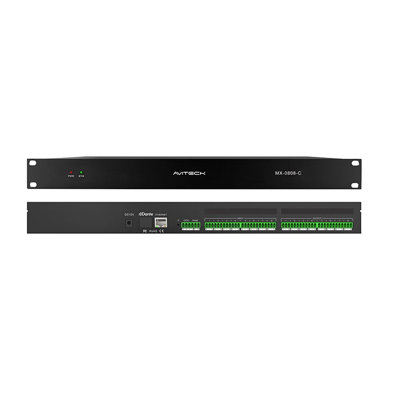 מה הופך את מעבד השמע 12V Dante 8 in 8 Out Network חיוני עבור מערכות AV מודרניות?
