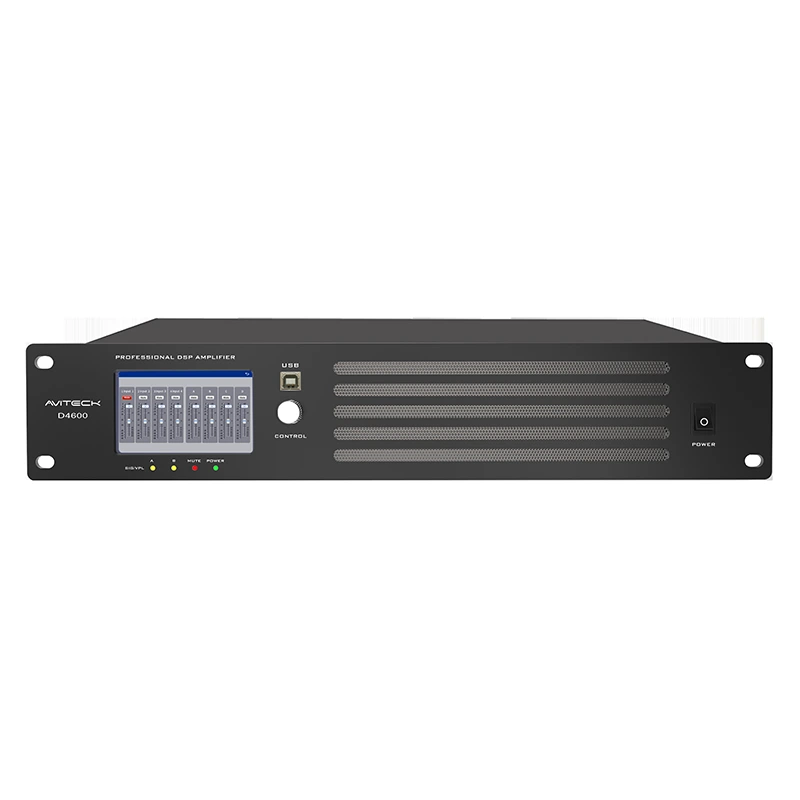 4 CH 600W DANTE DSP DSP מגבר כוח