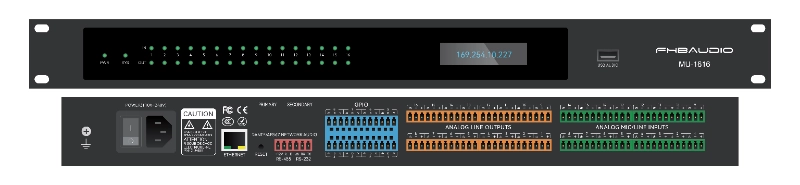 MU-1616 16*16 Dante Network Audio DSP מעבד